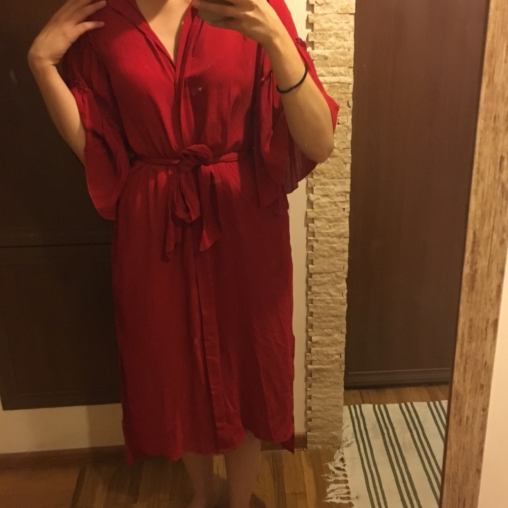 Zara tie dress/long kimono